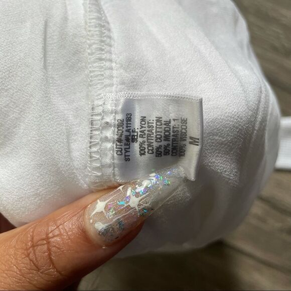 Revolve LACAUSA Open Weave Henley Scoop Neck Sweater Top - Picture 7 of 13